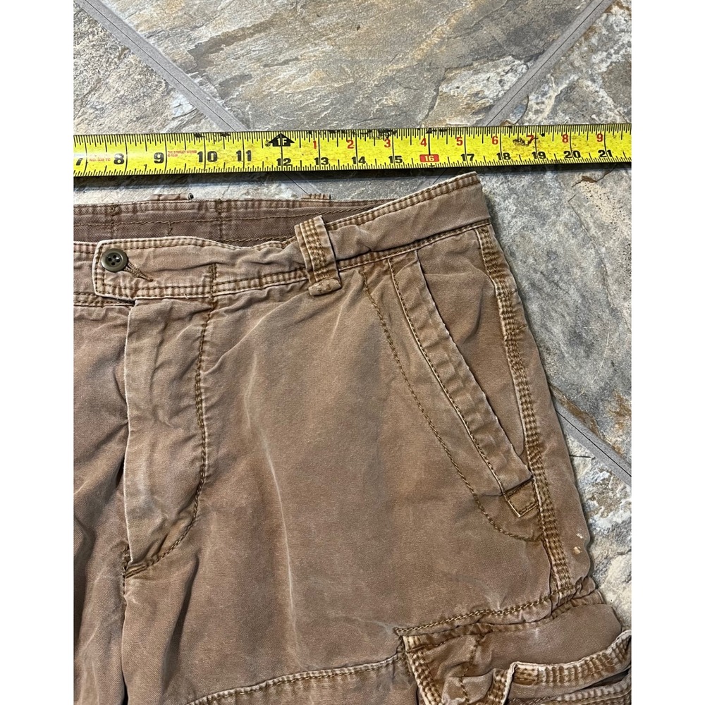 Polo Ralph Lauren Cargo Shorts Mens 34 Brown VTG Baggy Distressed Y2K - Picture 6 of 8